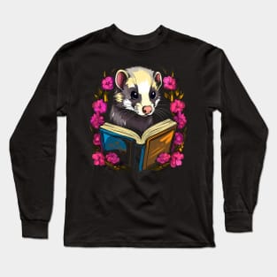 Ferret Reads Book Long Sleeve T-Shirt